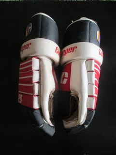 Ice hockey gloves and elbow guards