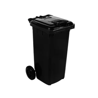 Ibp0220   mobile Refuse Bin 120lt - Black &#39;general Waste&#39;