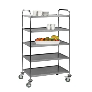 Tts0005 Tea Trolley S/steel Global - 5 Shelf