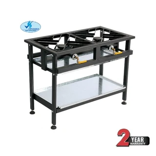 Btg2002 Boiling Table Gas - Commercial - 2 Burner Straight
