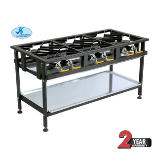 Btg3006 Boiling Table Gas - Commercial - 6 Burner Staggered