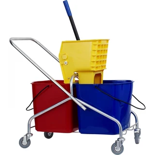 Pbw2002 double Bucket &amp; Wringer (metal Frame) &#39;2 X 25lt&#39;