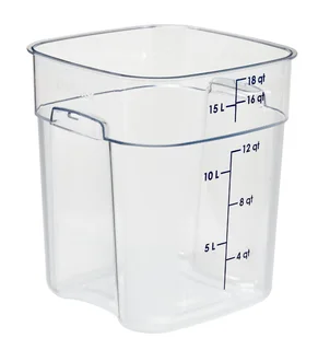 Scs4015-c square Polycarbonate Storage Container (clear) 18lt