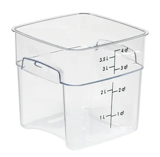 Scs4004-c square Polycarbonate Storage Container (clear) 4lt