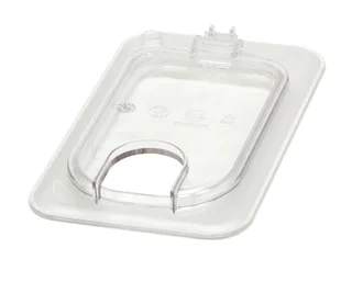Pch1352 polycarbonate (clear) Hinged Flip Lid With Notch For 1/9 Pans