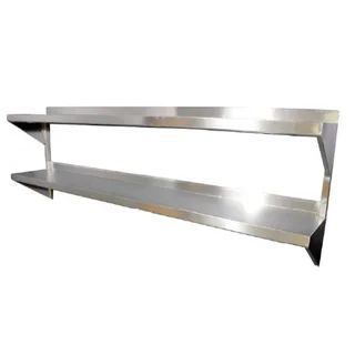 Wsdt0300 Stainless Steel Wall Shelf - Double Tier - 0.9mm (430)