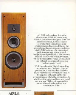 AR9LS (ACOUSTIC RESEARCH) LOUDSPEAKERS