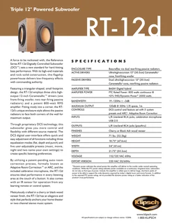 KLIPSCH RT-12D ACTIVE SUBWOOFER