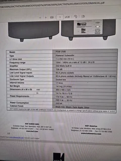 KEF PSW2500 ACTIVE SUBWOOFER