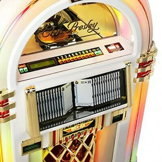 New Rock Ola Jukebox in 7&#34; vinyl, 100CD, Digital. Unique retro antique look
