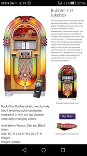 New Rock Ola Jukebox in 7&#34; vinyl, 100CD, Digital. Unique retro antique look