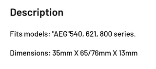 AEG washing machine seal