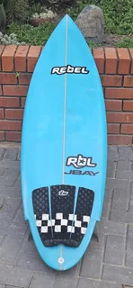 Surfboard Twin fin made by Rebel Surfboards