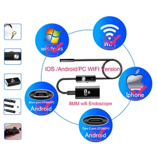 Endoscope Borescope 2m wifi Camera for iphone android Huawei PC &amp; MAC Hi res 1280X720 pixels