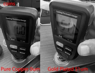 TC100 Coating Thickness Gauge Ultra-precise 0.1micron / 0-1300 Fe and NF with calibration plates