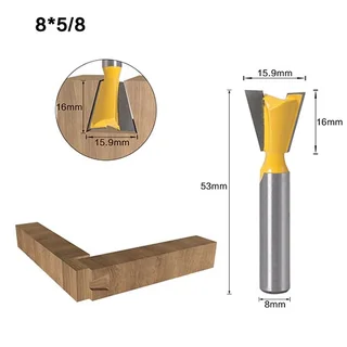 5pcs 8mm Shank Dovetail Joint Router Bit set