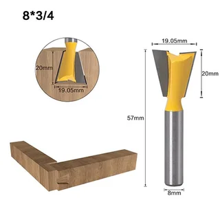 5pcs 8mm Shank Dovetail Joint Router Bit set