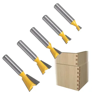 5pcs 8mm Shank Dovetail Joint Router Bit set