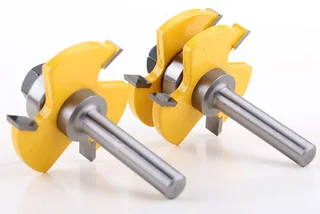 NEW 2 pc 8mm 3/4" Shank Tongue &amp; Groove Joint Assembly Router Bit Set