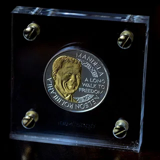 2014 Mint of Norway Mandela Father of the Nation 100g pure sterling silver 48mm medallion