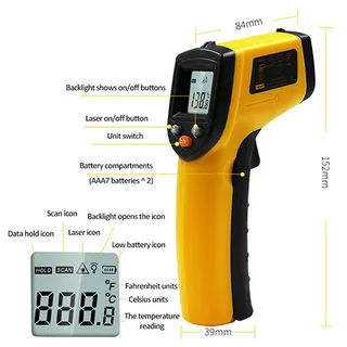 Benetech GM320 infrared thermometer pyrometer -50 to 330°c NEW