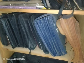 Large selection of vintage suitcases