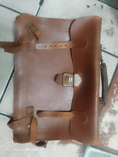 Vintage brief cases and leather bags.