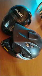 Helmets and Leather gloves