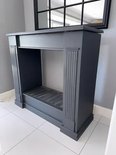 Ornamental wooden fireplace