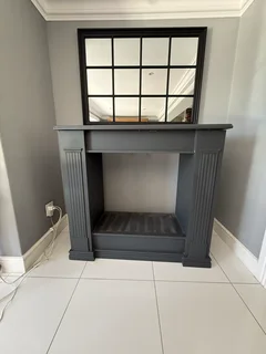 Ornamental wooden fireplace