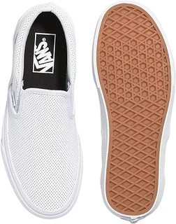 Vans Slip On White Leather Size 8 Uk For Sale