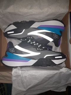 Fila Black &amp; Electric Purple Rapidride Sneakers Size 9 Uk For Sale