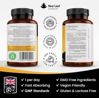 New Leaf Vitamin D3 &amp; K2 4000iu 12 Months Supply