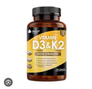 New Leaf Vitamin D3 &amp; K2 4000iu 12 Months Supply