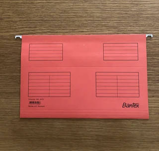 Bantex Foolscap Ref. 3470 Suspension folders x 125 Color Red
