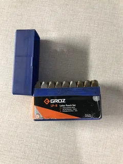 GROZ LP-8 Letter Punch Set stamp size 5/16” 8mm