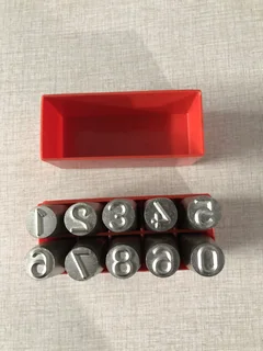 Number Punch Set stamp size 12.5mm set of 10