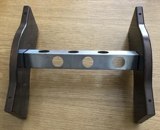 Wine rack 6 bottles holder solid wood sides