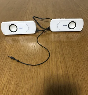 Philips portable speaker system with incorporated stands