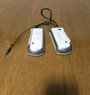 Philips portable speaker system with incorporated stands