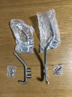4 x Brand new Brushed Stainless Steel Robe hooks