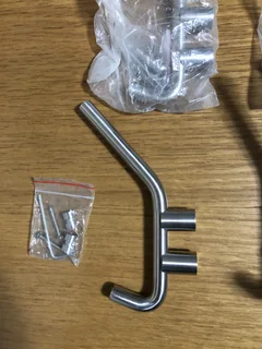 4 x Brand new Brushed Stainless Steel Robe hooks