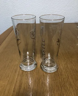 Castle Bafana Bafana collection 2 beer glasses 500ml