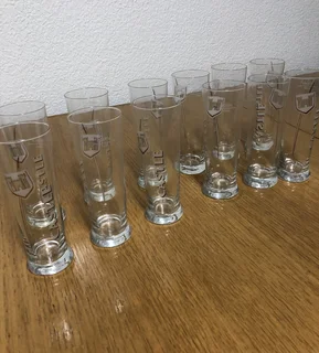 Castle beer glasses 300ml x 12 brand new never used