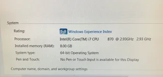 Desktop Pc computer Intel i7 Processor Cpu