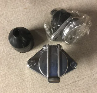 Trailer lights mounted plug European type aluminum