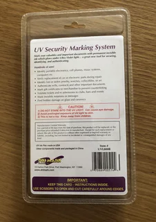 UV Security marking system pen