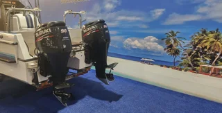 COBRA CAT 525 ON TRAILER 2 X 90 HP SUZUKI 4 STROKES 2014 MODELS 900 HOUR FINANCE ARRANGED