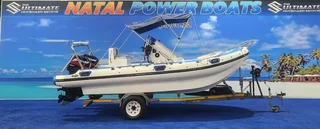 UNIQUE 575 RTB ON TRAILER 2 X 60 HP MERCURY TRIM AND TILTS FINANCE ARRANGED