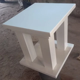 New white wooden side tables